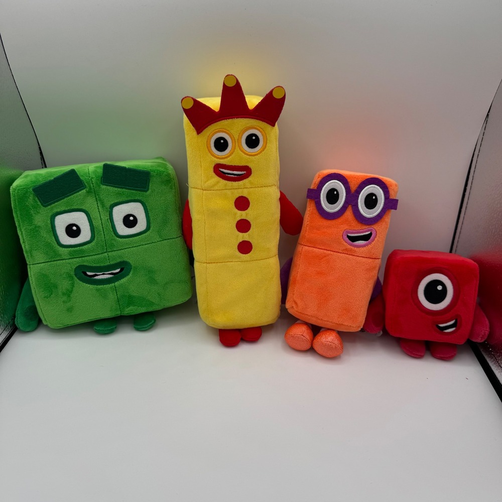 Hand2mind Numberblocks Plush Set One Two Three Four Playful Pals CBeebies Toy